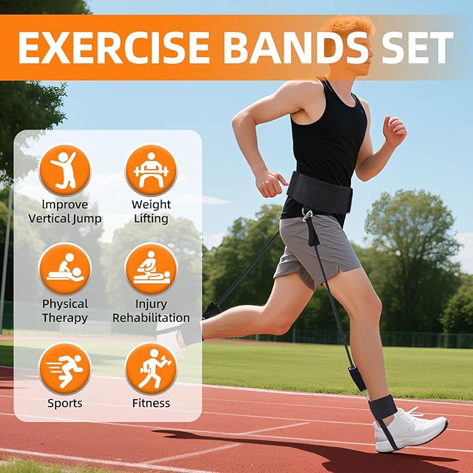 Vertical Jump Trainer, Jump Trainer Leg Strength Resistance Bands, Jumping Trainer for Basketball Triple Jump Football Volleyball Training Provide
