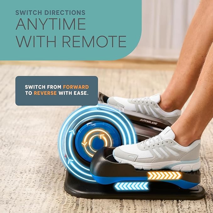 Lifepro AutoGlide Under Desk Elliptical Exercise Machine – Quiet Elliptical Machine for Home or Office – Portable Leg Exerciser While Sitting – Seated Pedal Exerciser for Seniors & Adults