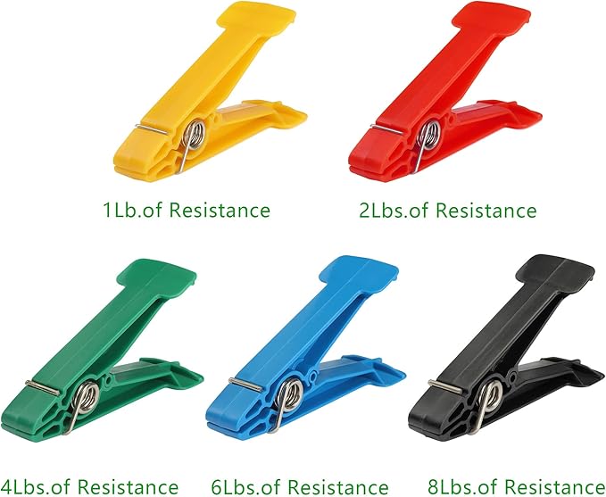 Graded Pinch Pin Exerciser,Finger Exerciser & Hand Therapy Equipment for Recovery from Injuries & Surgery,Rehab Pinch Clips for Conditioning,Grip Strength Trainer,Variety Pack of 5