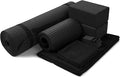 BalanceFrom 7-Piece Yoga Set with 71x24x0.5 Inches Extra Thick Mat and Carrying Sling – Includes 2 Blocks, Stretch Strap, 2 Towels, and Knee Pad for Home, Studio, and Gym Workouts
