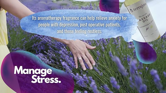 Aromatherapy Eucalyptus and Spearmint, Floral and Fruity, & Lavender and Mint Massage Oils Set Wrapped in Organza Bag, Pure, Organic, All Natural, Made in USA… (Lavender Mint)
