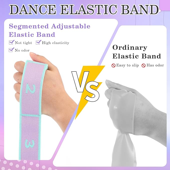 Stretch Strap for Kids Elastic Gymnastic Stretching Ballet Dance Band with 8 Loops Adjustable Exercise Training Resistance Strap for Children Stuff Pilates Latin Yoga Equipment