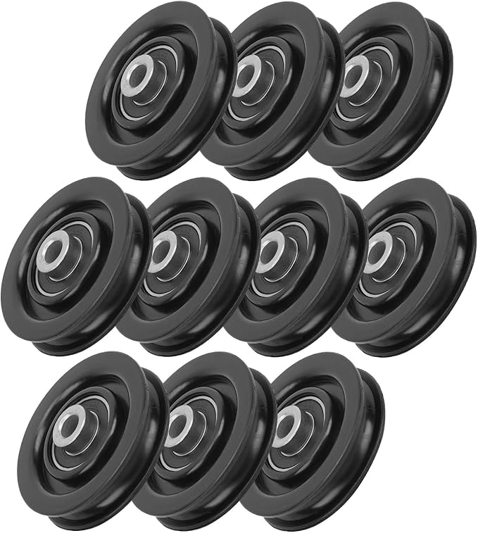 10Pcs Nylon Iron Fitness Bearing Pulley, Home Gym Attachments, Universal Strength Training Accessory with Smooth Movement, Durable Nylon Pulley for Exercise Equipment and Garage Do