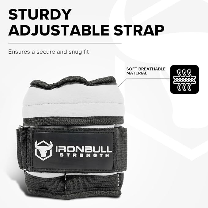 Adjustable Ankle Weights (10lbs/Pair) - Weighted Ankle Weight for Walking, Gym and Exercise - 2, 4, 6, 8, 10 LB Leg Weight Set with Straps for Women and Men - 1-5 lbs Each Ankle Adjustable for Weight Lifting