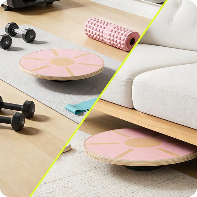 Wobble Aerobic Step Platform Balance Board with Non-skid Tpr Bump Surface, 360 Rotation for Stability Training, Versatile Home Gym Exercise Workout Step Aerobics Platform