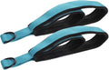 GANAZONO 2pcs Elastic Yoga Stretch Straps with Double Loops, Sturdy Polyester Fitness Bands for Pilates and Home Workout, Ankle and Wrist Support for Flexibility and Resistance Training