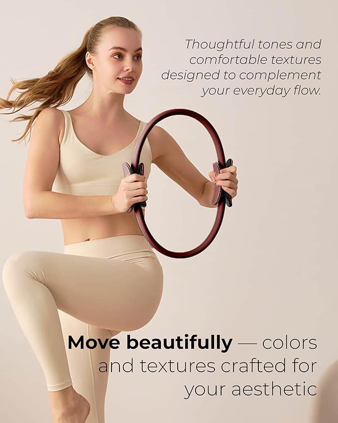 Cocoa Pilates Kit and Black Adjustable Dumbbell Set 2lb to 5lb Bundle
