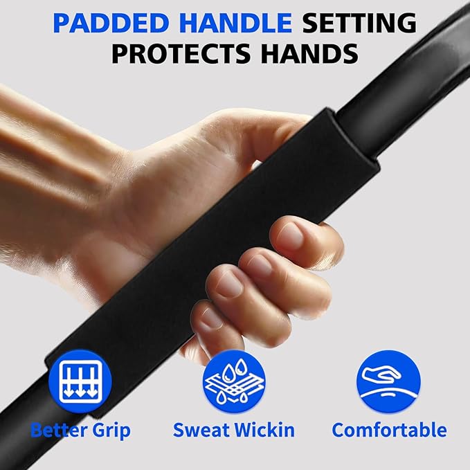 Dip Station Strength Training Dip Stands Station with Connecting Rod and Padded Handles for Home Gym & Fitness Training