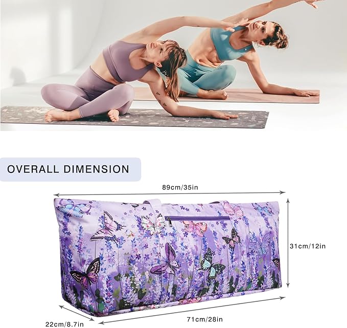 Yoga Mat Bag Yoga Mat Carrier with Shoes Compartment & Wet Pocket Pilates Bag with Zipper Pockets & Yoga Mat Holder Strap Yoga Bags and Carriers Fits All Your Stuff
