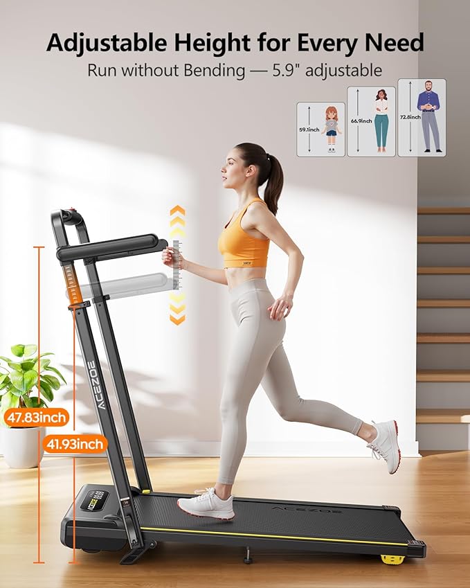 3 in 1 Under Desk Treadmill with Incline, Walking Pad with Removable Desk Workstation, Adjustable Height for Different Need, 300lbs Capacity, Foldable Compact for Home Small Office