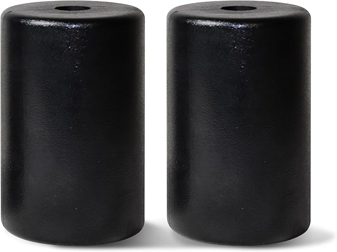 WF Athletic Supply PU/Foam Foot Pads, Foam Roller for Exercise Machines Equipment Replacements, Roller Pad for Leg Extension, PEC Deck Pads for Weight Bench, Sold by Pair (7” x 4.5” OD x 0.875” ID)