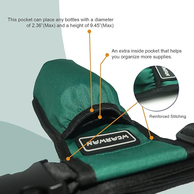 Massage Oil Holster, Adjustable and Durable Massage Holster, Bag only, Bottle not Included