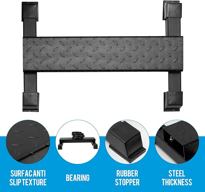 Steel Calf Raise Block – Heavy Duty Calf Stretch Platform for Seated & Standing Calf Raises, Calf Extension, Dumbbell Calf Raise & Leg Strength Training Equipment for Home Gym