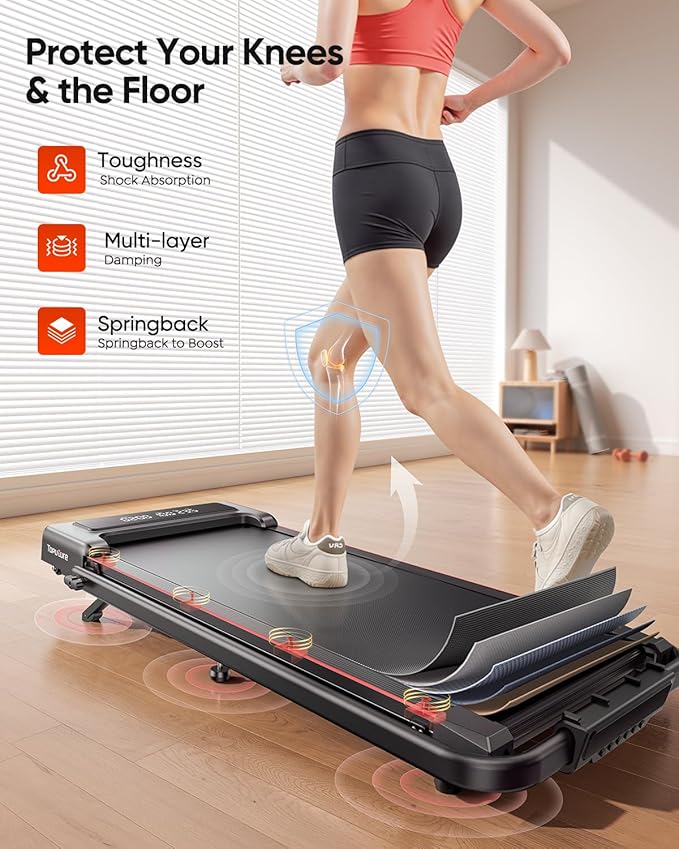 4 in 1 Walking Pad Treadmill with Incline and Handle, 2.5HP with Dual Display and Mute Control, Foldable Under Desk Treadmills for Home with App Bluetooth Folding Treadmill for Small Space