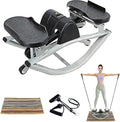Rock Stepper with Display Screen, Lateral Rocking Fitness Stepper with Band and Non-Slip Mat, Home Mini Exercise Steppers for Legs, Glutes, Abs, Capacity 220Ib