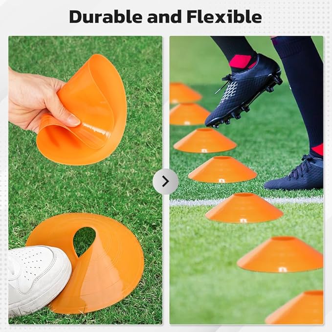 GHB Agility Ladder 2 Pack and Disc Cones 50 Pack 2 Carrying Bag