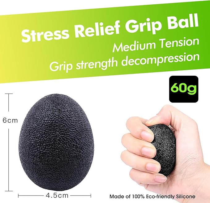 Hand Trainer Kit 8 Pack,Finger Trainer,Gyroscopic Ball, Anti Stress Ball,Grip Trainer with Counter,Finger Stretcher,Hand Grip Strengthener,Training Set for Fitness Strength Training at Home