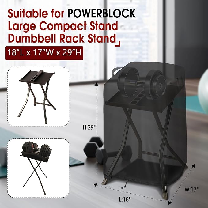 Dumbbell Rack Cover, Dust-Proof Strength Training Dumbbell Racks for Home Gym Cover Waterproof Dumbbell Weight Rack Protective Cover (Cover Only)
