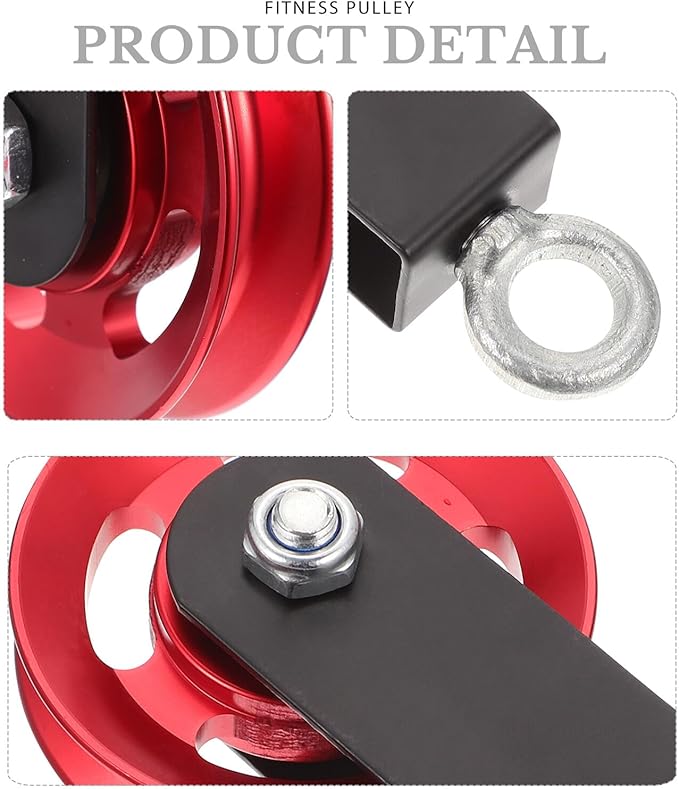 Veemoon Gym Cable Pulley Wheel Aluminum High Position Bearing Silent Pulley Fitness Training Equipment Attachment for Strength Workout Home Gym