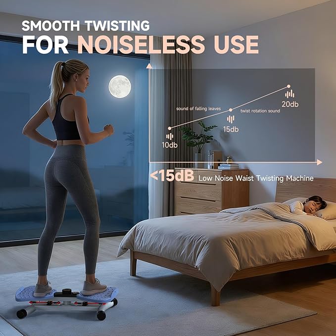 Waist Twister Machine Exercise, Waist Twister with Counting Display, Twister AB Board Machine for woman and man.Core Trainer for Women Belly Fat Loss, Home Gym Workout Equipment, Noiseless, 400 lbs Capacity