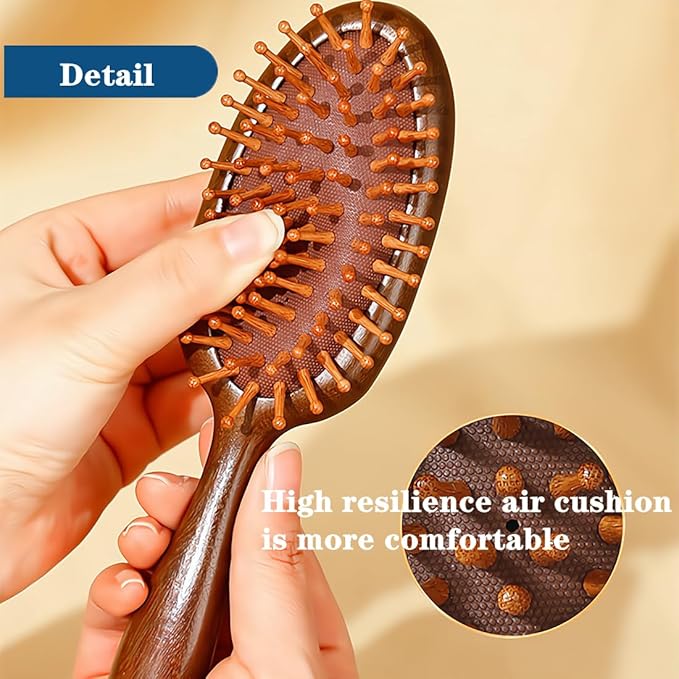 Scalp Massager Hair Growth Brush,Head Massager Scalp Stress Relax Dandruff Comb,Wooden Scalp Exfoliator Head Scratcher,Unisex (Sandalwood)