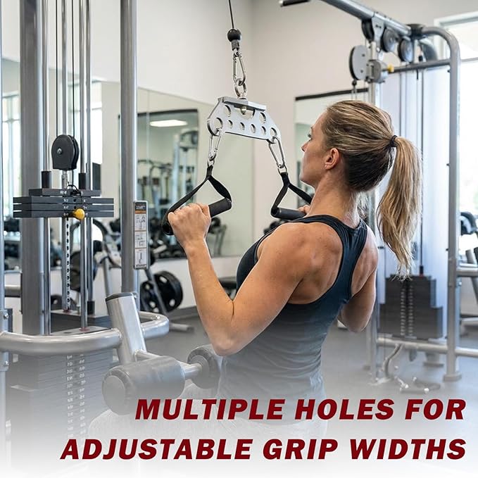 J Bryant Stainless Steel Double to Single Pulley Adaptor Plate for Cable Machine – Fitness Dual Pulley Connector with 3 Carabiners for LAT Pulldown, Triceps Pushdown, and T Bar Row Accessories
