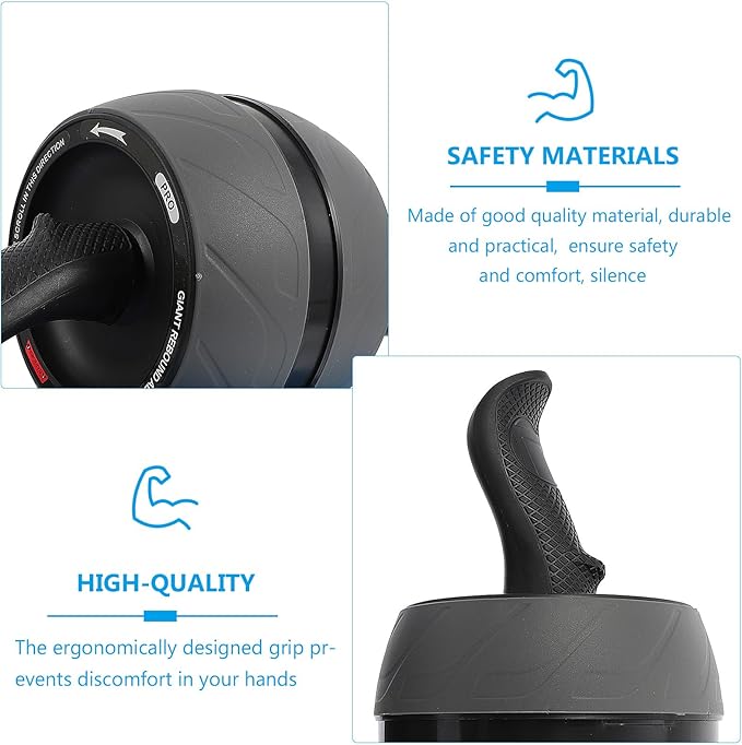 Ab Roller Wheel Exercise Roller Abs Fitness Equipment with Automatic Rebound for Core Training Home Use Men Women Abdominal Workout
