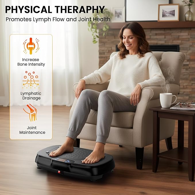 Vibration Plate Exercise Machine: TISSCARE Vibrating Plates for Weight Loss and Lymphatic Drainage, 400lbs Shake Plate Whole Body Workout Platform for Home Fitness Fat Burner Gifts