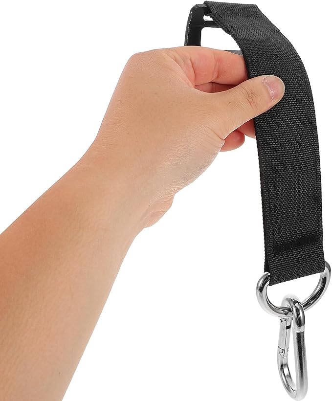 Fitness Pull up Hooks and Sandbag Hanging Strap, Heavy-Duty Black Metal Gym Equipment Accessory for Home Workout, Punching Bag and Swing Suspension, Strength Training Attachment