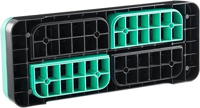 Aerobic Exercise Step Platform, 28-Inch Workout Aerobic Stepper, Height Adjustable Fitness Training Step Deck Trainer with 4 Risers, Non-Slip Surface Bench for Home Gym Cardio Strength, Green
