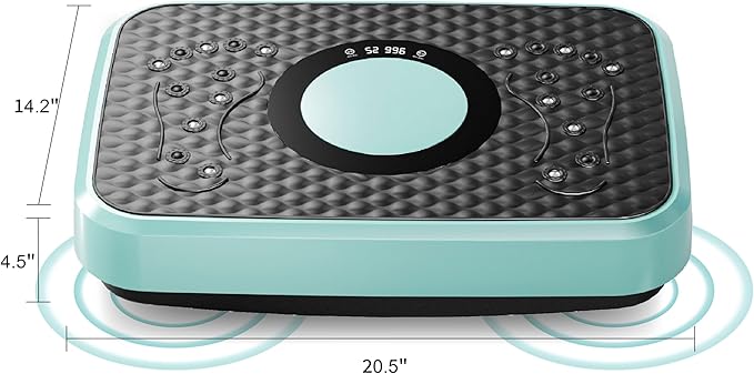 Vibration Plate Machine with Resistance Bands and Remote Control 125 Speed Levels 450LB Capacity Whole Body Oscillating Platform for Home Use