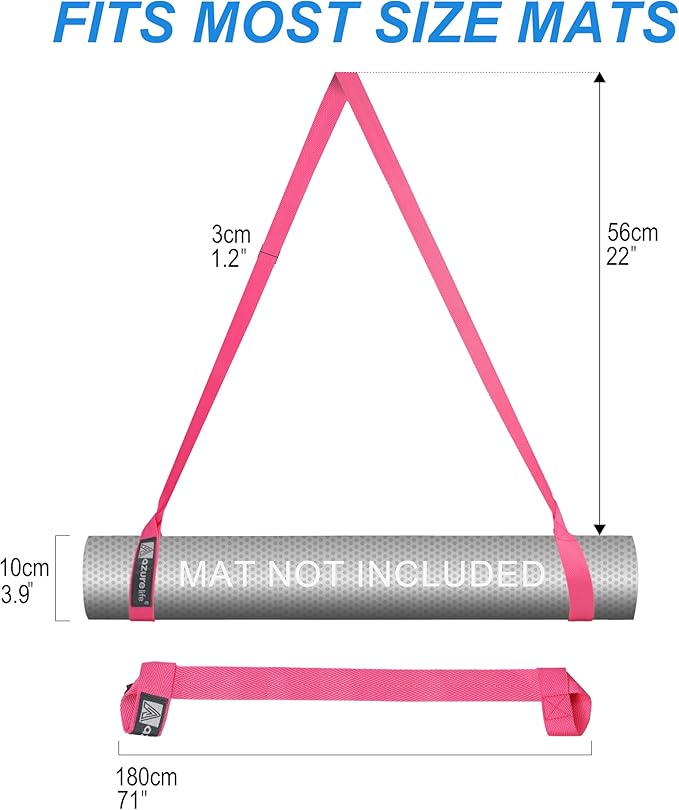 [MAT NOT Included] Yoga Mat Sling, Yoga Mat Straps for Carrying, Easy-Cinch Yoga Mat Holder Strap