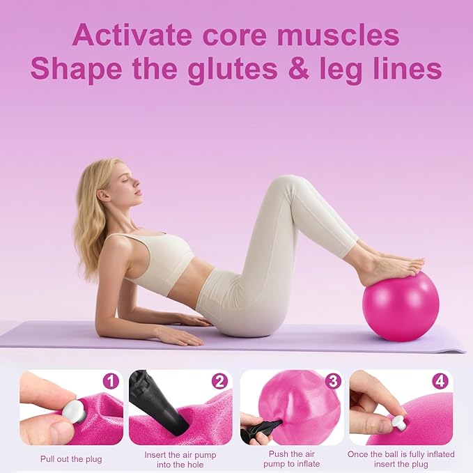 Pilates Essentials Kit-Home Pilates kit for Women with Pilates Ring and Ball,5 Resistance Bands for Beginners-Train Muscles, Flexibility & Core Strength