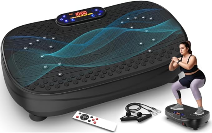 Vibration Plate Exercise Machine,Vibrating Plate for Lymphatic Drainage,Shake Plate for Weight Loss,Full Body Vibration Platform Machines for Women Men Exercise