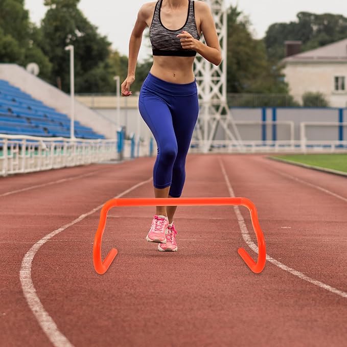 Orange PVC Football Training Hurdle with Detachable Structure for Speed and Power Improvement Lightweight Portable Sports Equipment for Speed and Core Exercises
