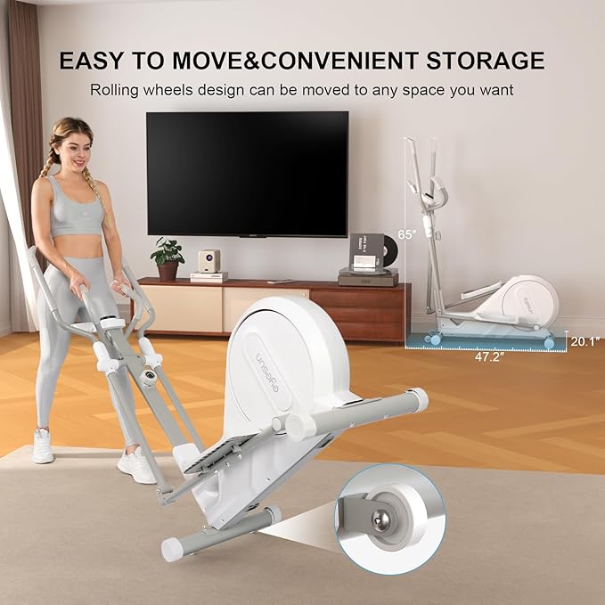 Elliptical Training Machines,Elliptical Exercise Machine for Home with Hyper-Quiet Magnetic Driving System, Elliptical Trainer/330 LBS Loading Capacity
