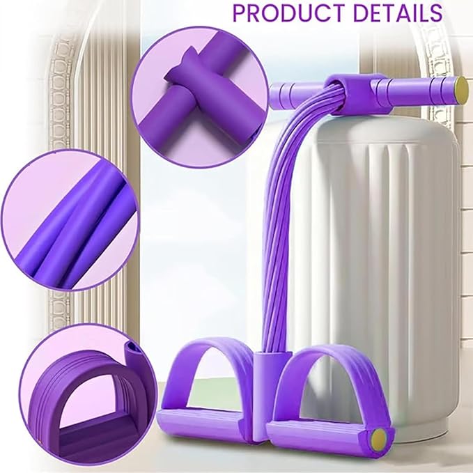 3 in 1 Resistance Bands with Handles, 8 Tube Pedal Resistance Device-Detachable and Adjustable, Fashion Puller Exercise, Multifunction Tension Rope for Strength Training