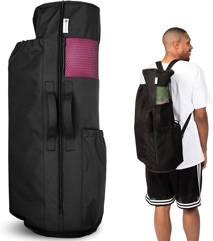 MAGNILAY Yoga Mat Bag - for Women and Men, Yoga Mat Carrier, Fits Mats Blocks and Accessories for Workouts, (32”L)
