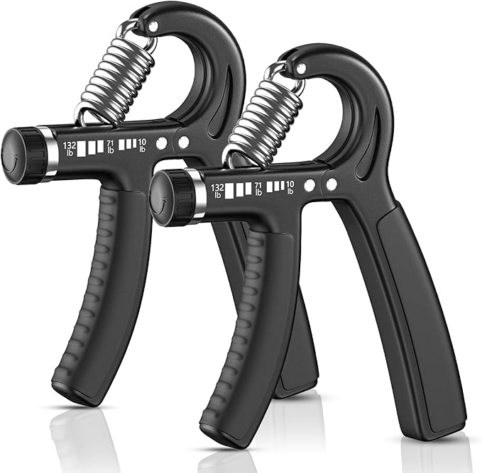 FitBeast Grip Strength Trainer 2 Pack – Adjustable Hand Grip Strengthener for Strength Training & Rehabilitation, 10-132 lbs Resistance Forearm Strengthener, Ideal for Athletes, Rehab, Office
