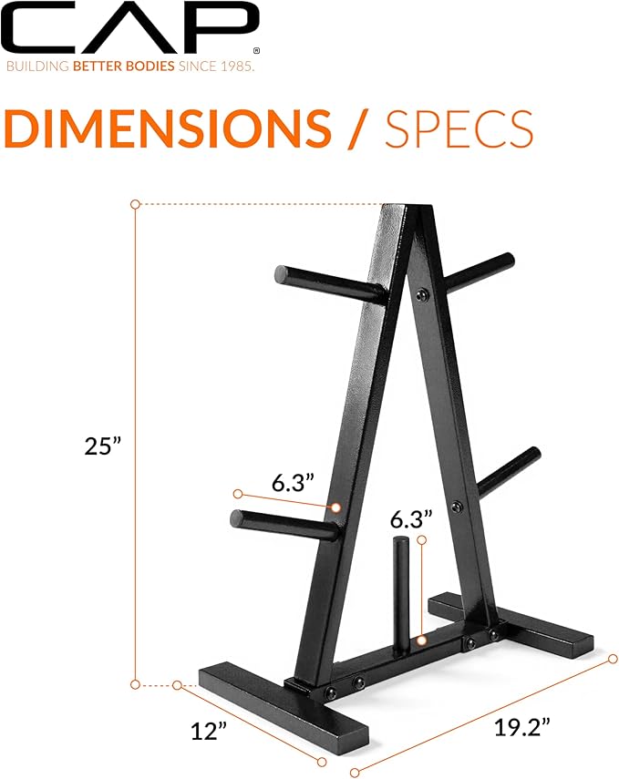 CAP Barbell Weight Plate Rack for 1-Inch Weight Plates