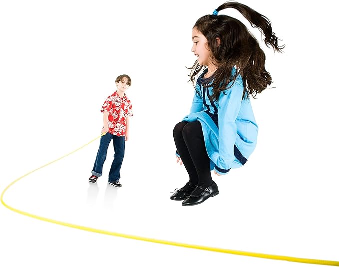 Just Jump It 16' Foot Single Jump Rope for Kids Women and Men - Active Outdoor Youth Fitness Excersing Equipment - Double Dutch Length Gym Accessories