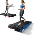 Walking Pad Under Desk Treadmill with Incline for Home Office, 2.5HP Portable Walking Pad Treadmill with 280 Lbs Weight Capacity, Remote Control, LED Display