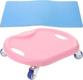 Abdominal Training Sliding Discs and Knee Pad Set, Pink Silent Core Sliders for Home Workout, Fitness Exercise Sliders for Strength and Core Training Random Color Random Color