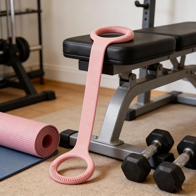 Figure 8 Resistance Band with Handles, Fitness Ropes Exercise Bands for Women, Elastic Ropes for Arm Back Shoulder Stretching Training, for Yoga, Pilates, and Physical Stretching ﻿