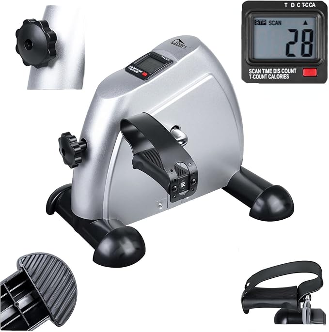 Mini Exercise Bike, Uten Under Desk Bike Pedal Exerciser, Peddler Exerciser