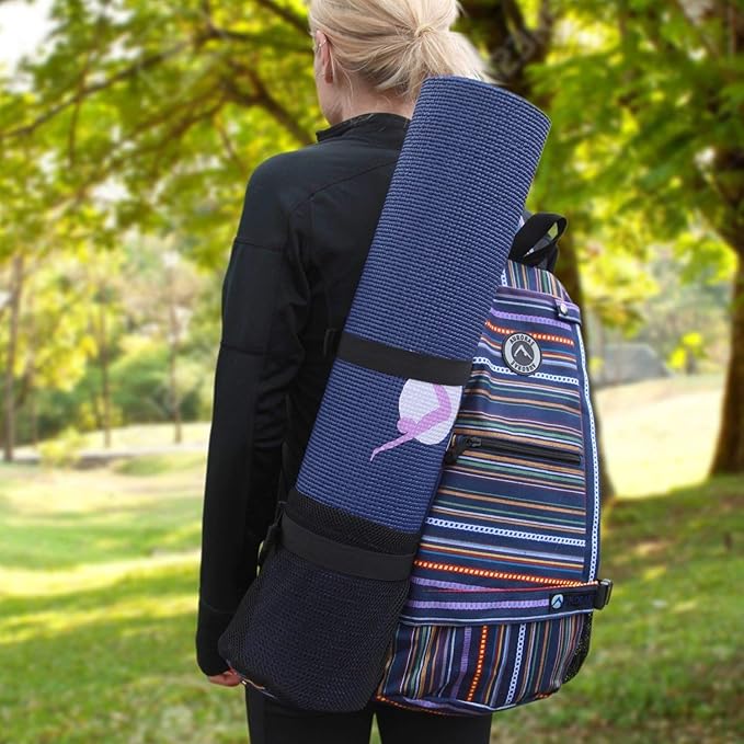 AURORAE Yoga Mat/Gym/Picklleball Cross-body Travel Sling Back Pack. Mat sold separately.