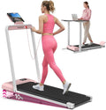 Foldable Treadmill with Incline, Compact Walking Pad Treadmill with Safety Handle Bar, 3.0HP Quiet Under Desk Treadmills for Home/Office, 320 LBS Capacity, APP & Mute Remote Control