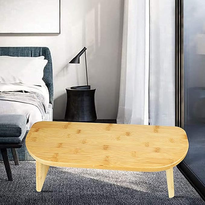 Portable Bamboo Ergonomic Folding Meditation Bench, Perfect Kneeling Stool Ergonomic Bamboo Bench for Extended Practice - Includes Carrying Bag