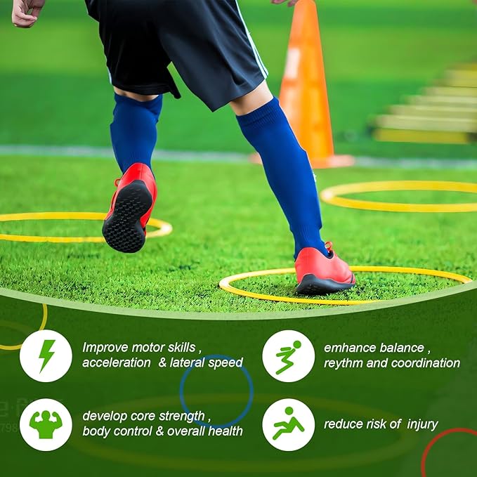 Agility Training Rings Football Training Agility Ring Workout Equipment Home Gym Portable for Kids Sports Rugby
