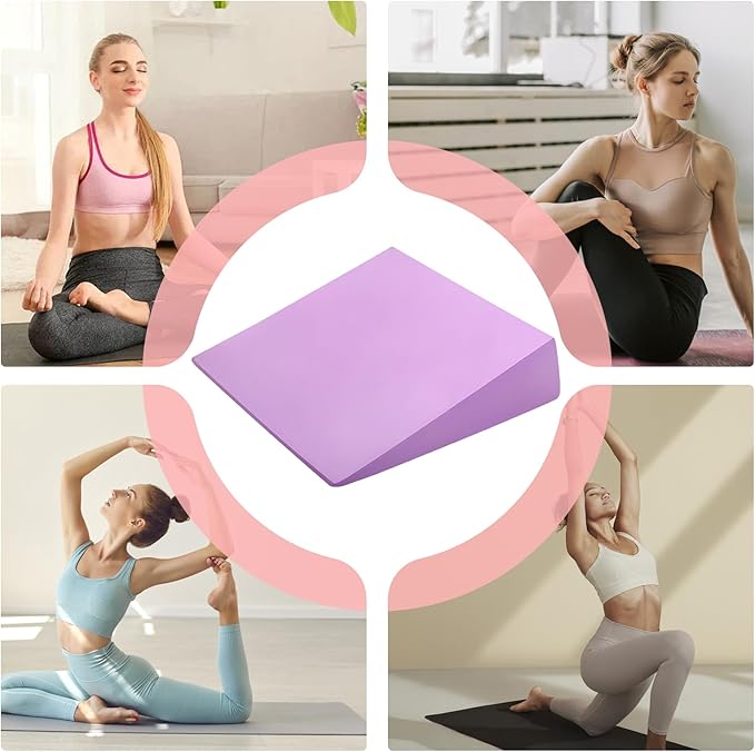 Foot Wedge Blocks - 12.8x11.8x3.5in Incline Slant Board, Stretch Foam Balance Pads, Home Physical therapyTraining | Calf Stretcher Equipment for Exercise, Gym, Fitness, Mobility, Recovery, Strength